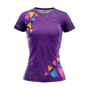 T-shirt Damski Termoaktywny VIOLET GEOMETRY