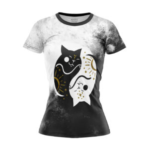 T-shirt Damski Termoaktywny YIN YANG CATS